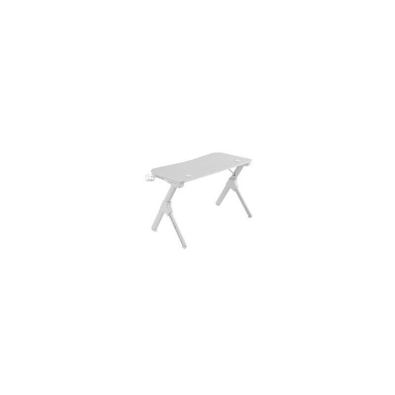 Reacondicionado - (Km0) Mesa Mars Gaming Mgd White Chasis De Acero Tablero 110x60cm Altura 74cm Con DiseãO De Fibra De