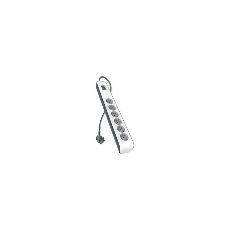 Reacondicionado - (Km0) Regleta Alimentacion Belkin Bsv603vf2m-V2 De ProtecciãN Sobretensiones 6 Tomas Boton