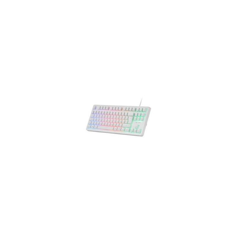 Reacondicionado - (Km0) Teclado H-Mech Gaming Mars Gaming Mk023 Color Blanco TamaãO Compacto Tkl Iluminacion Rgb Cash3