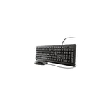 Reacondicionado - (Km0) Teclado Y Mouse Trust Tkm-250 Silencioso Resistente A La Caida De Liquidos Cable 1.8m Cash30
