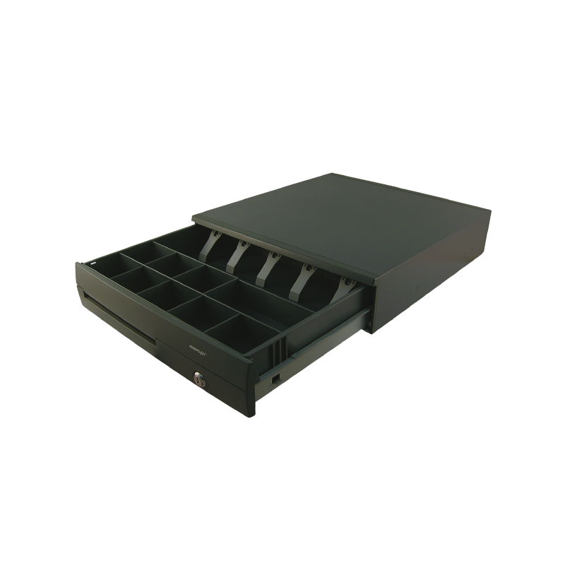 Reacondicionado -  Reacondicionado - Cajón Portamonedas Negro 425x450x100mm, Conexión Rj11 (Impresora De Ticket)