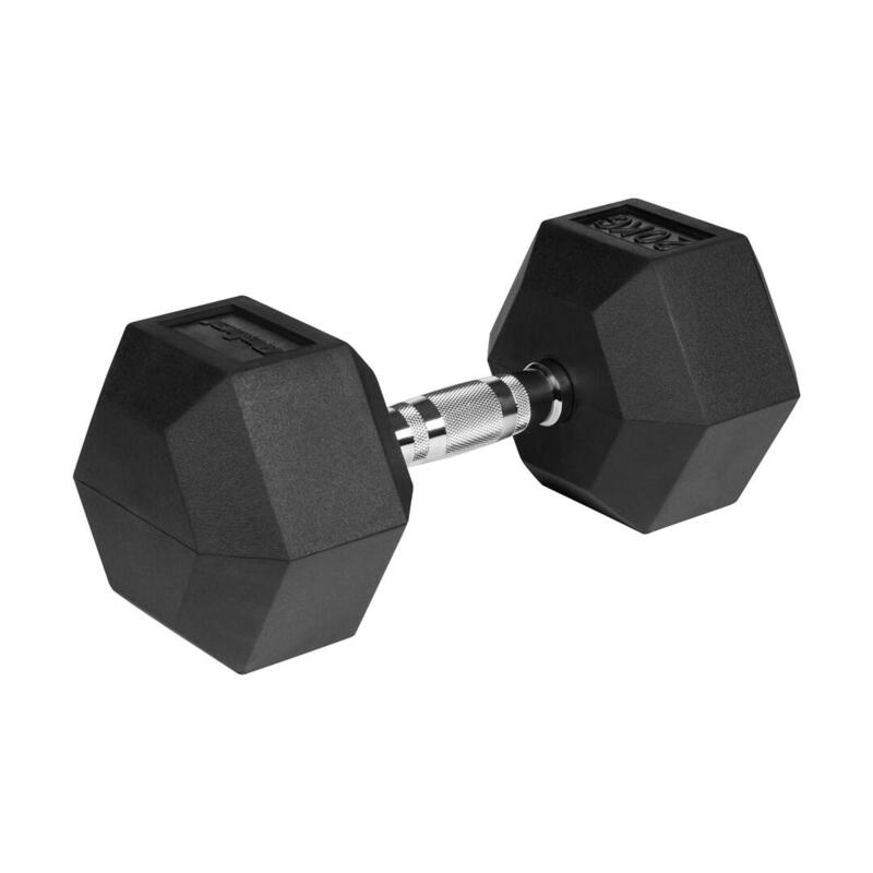 Rebel Active Mancuerna De Hierro Fundido Revestida De Caucho 20 Kg