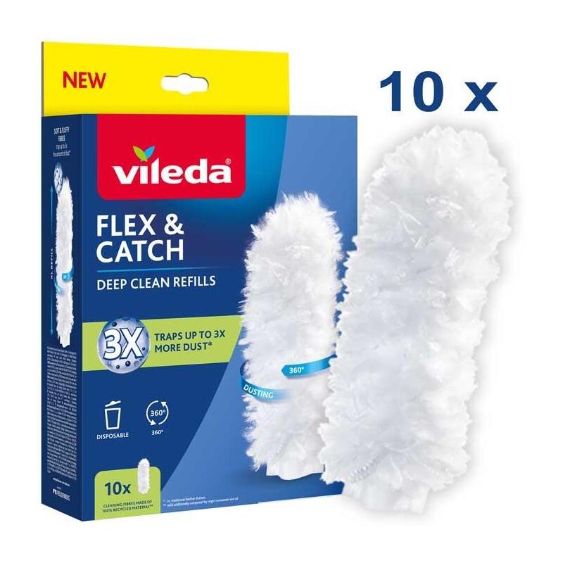 Recambios Para La Escoba Para El Polvo Vileda Flex&Catch, 10 Unidades.