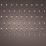 Red De Luces Led Fija Exterior, Blanco Cálido, Cable Negro, 1,3 X 1 M