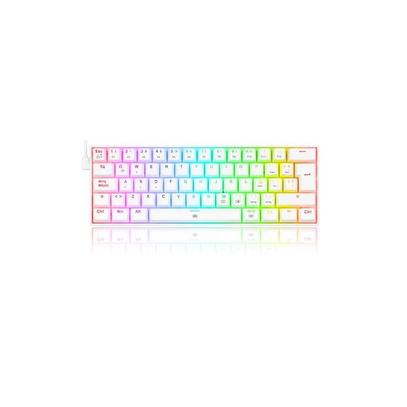 Redragon Dragonborn Teclado Mecánico Gaming Switch Marron Rgb Blanco Layout España