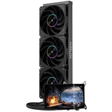 Refrigeración  Liquida Cpu Krux Hydroarc 360 Aio - Cpu  Ips De 6,8" 120 Hz, 3 Ventiladores Argb Pwm De 120 Mm, Radiador De 360 Mm, Usb-C, Intel Amd, Rgb, Potente Refrigeración Cpu