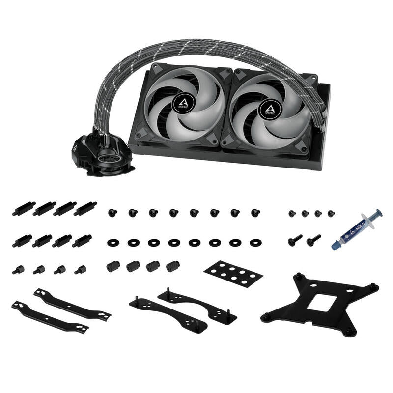 Refrigeración Por Agua Arctic Intel Liquid Freezer Ii 280 2xp14 A-Rgb Intel 115x, 2011-3, 2066* Amd Am4, Pwm, Black