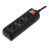 Regleta Alimentacion Hama Con 3 Tomas Interruptor 1,4m 3500w 3x1,5mm Color Negro