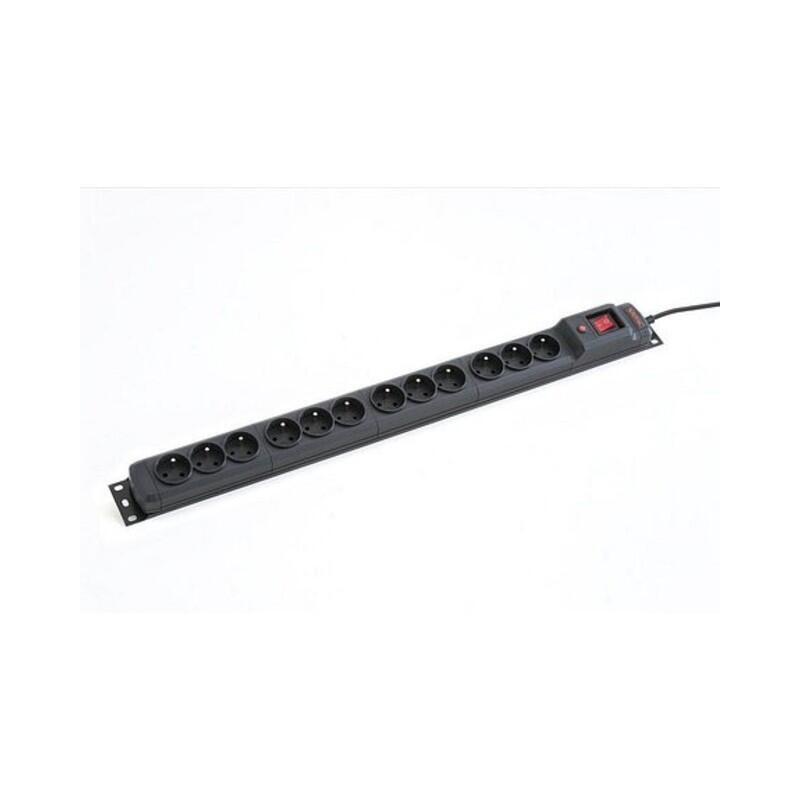 Regleta  Armac M12 16 25 Cz Surge Protection Multi 12m 16a Rack 19 12 Outlets 2.5m Black
