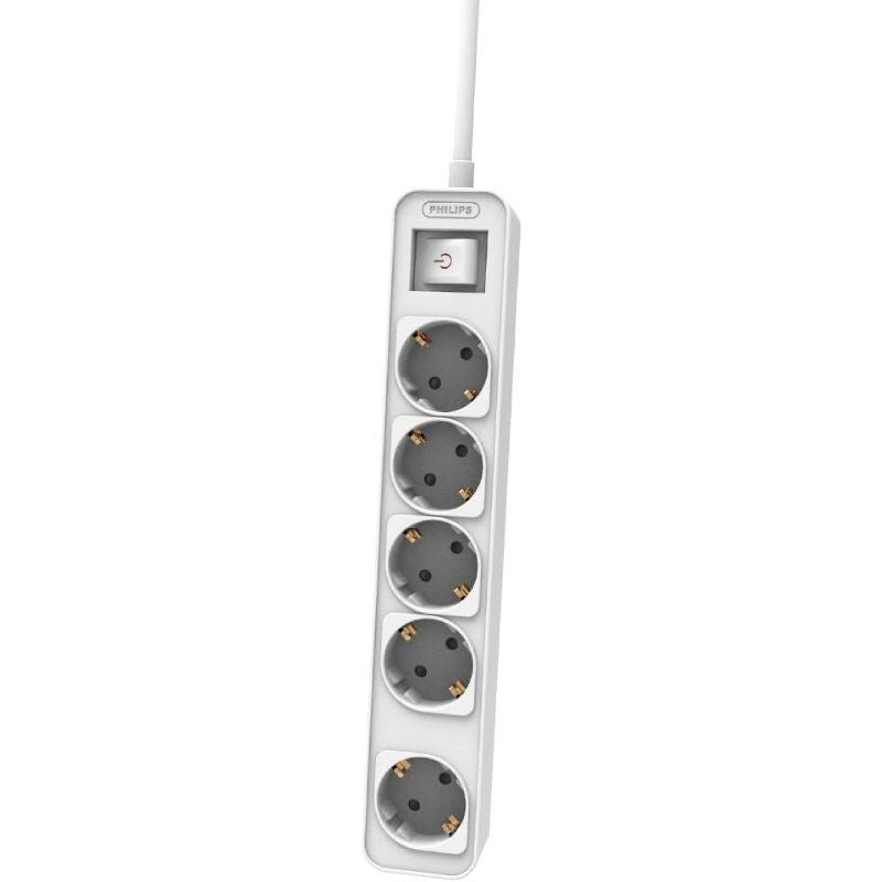 Regleta Con Interruptor Philips Chp2154w 12 5 Tomas De Corriente Cable 1.5m Blanco