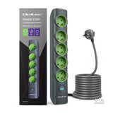 Regleta De Alimentación Con Iluminado Interruptor 5 Tomas Con Uziemieniem 1.8m