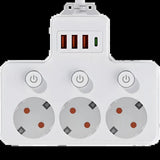 Regleta De Enchufes 6 Tomas Con Interruptores Individuales