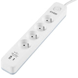 Regleta De Protección Contra Sobretensiones Ever Protect 4pl 1a1c 1.5m