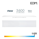 Regleta Led 35w 6400k Luz Fria 3600lm 12x90x4,5cm Edm