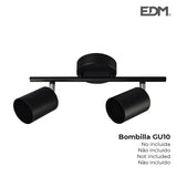 Regleta Negra 2 Elementos Gu10 Edm
