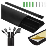 Regleta Ocultacables Mc-814 B De Aluminio, Negra
