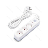 Regleta Protectora Serie L 3 Tomas Con Interruptor 1.5 M Blanca Aigostar