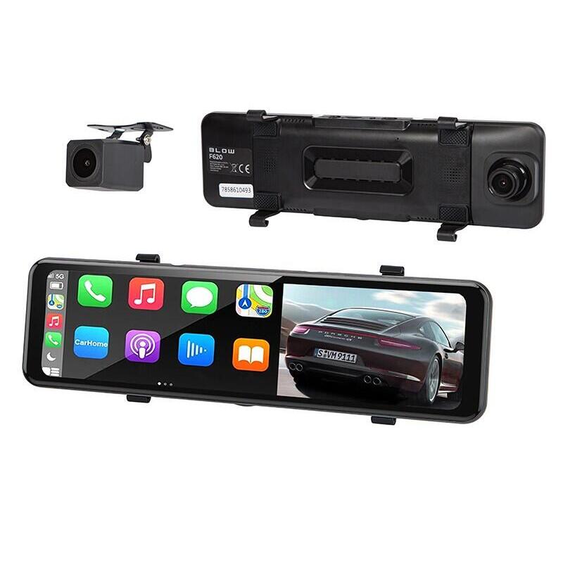 Rejestrator Video Blackbox Dvr F620 Carplay Android Kamera + Kamera Tylna