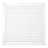 Rejilla Ventilación Cuadrada Con Tapones Y Mosquitera 300x300x7mm Abs Blanca