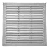 Rejilla Ventilación Cuadrada Con Tapones Y Mosquitera 300x300x7mm Abs Gris