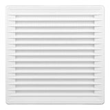 Rejilla Ventilación Cuadrada Empotrable Ajustable Ø 80-150 Con Mosquitera 170x170x11,5mm Abs Blanca