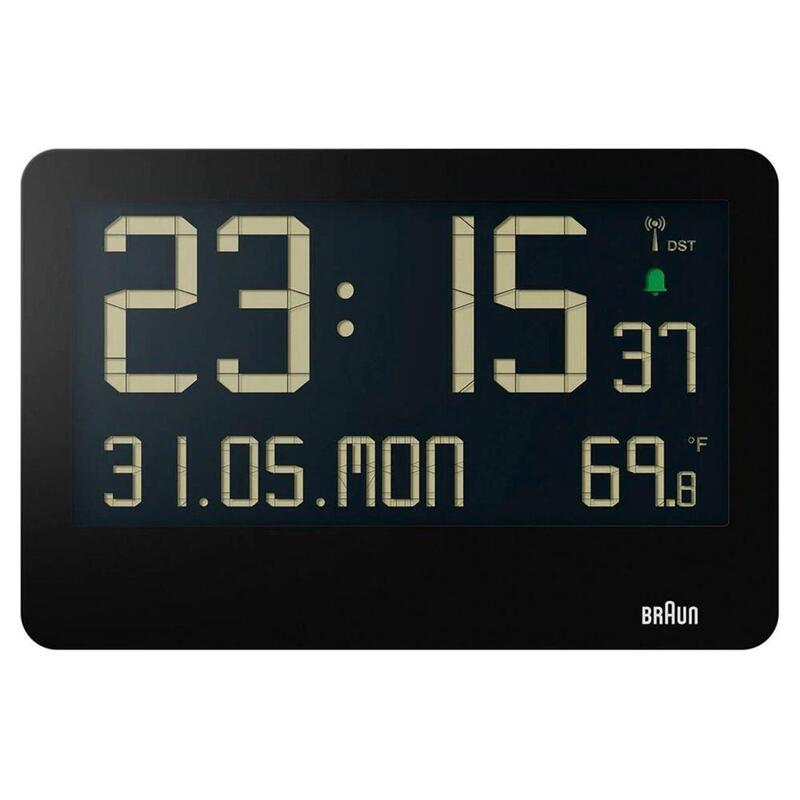 Reloj De Pared Digital Braun Bc 14 Radio  Negro