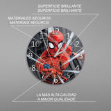 Reloj De Pared Leotec Brillo Spiderman 001 Negro