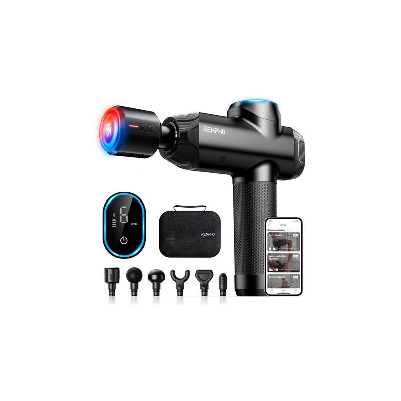 Renpho Power+ Thermacool Cgun, Masajeador Negro Peu-R-C001sh-Bk