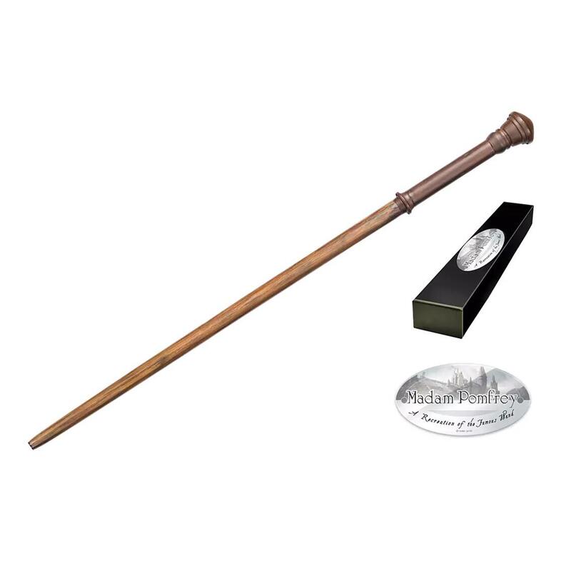 Replica The Noble Collection Harry Potter Varita De Madam Pomfrey Con Caja Y Placa De Identificacion