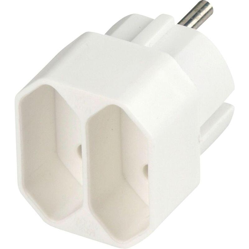 Rev Euro-Doppelstecker White