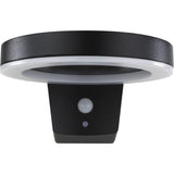 Rev Led Solar Wall Light Round Black