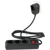 Rev Power Strip 3-+1-Fold 5m + Switch Black