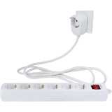 Rev Power Strip 6+1-Fach 2m White Powersplit + Switch