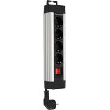 Rev Steckdosenleiste 4-Fach 1,9m Supraline M. Schalter Silber Regleta
