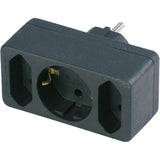 Rev Transition Plug 2-Fold + 1 Safety Contact Black