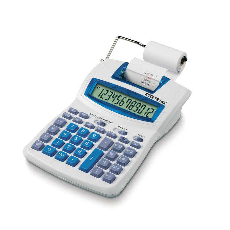 Rexel Ibico Semi-Professional 1214xcalculadora Impresoralcd12 Dgitosblanco, Azul