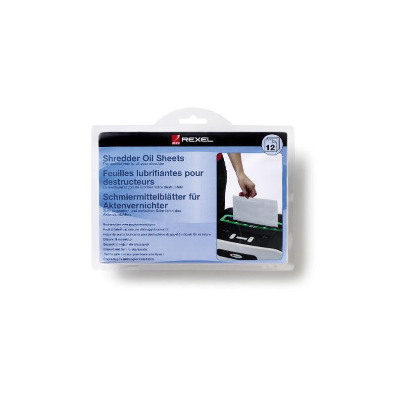 Rexel Láminas Lubricantes Para Destructora (12)