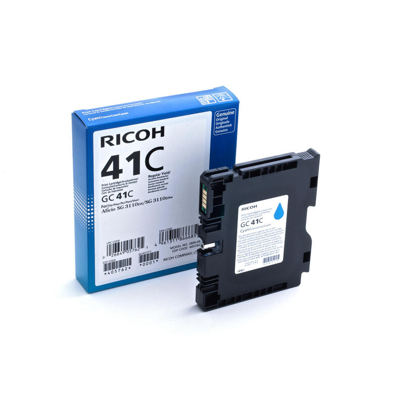 Ricoh Tinta Gc-41 Para Sg3100snw/3110dn/Dnw/ Sfnw/7100dn Cyan Hc (405762)