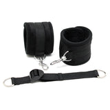 Rimba Bondage Play Esposas Para Tobillos Con Correa Elástica Color Negro