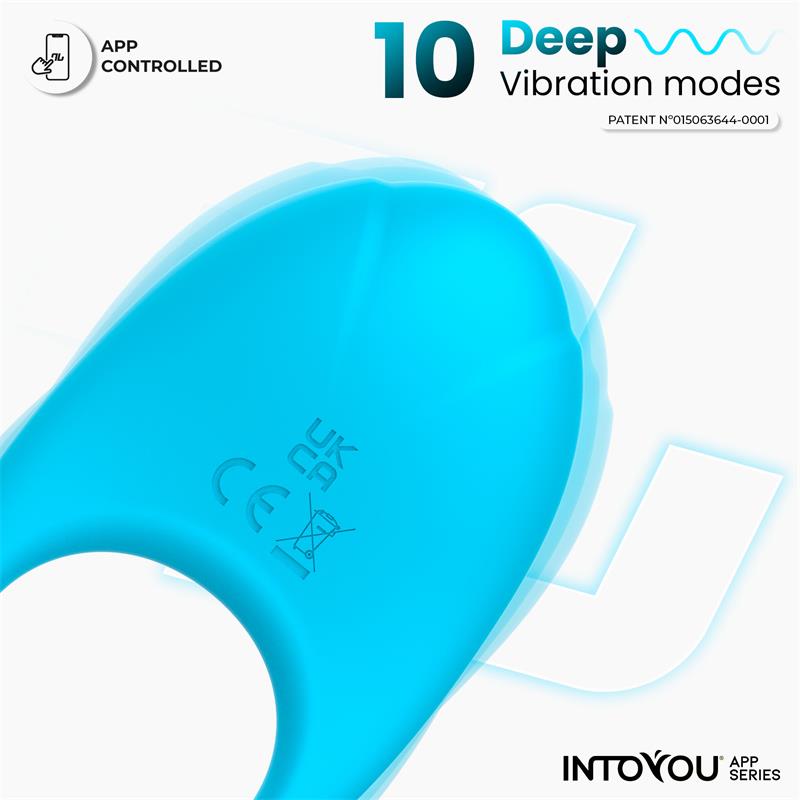 Ringo Anillo Vibrador Con App Unibody Azul