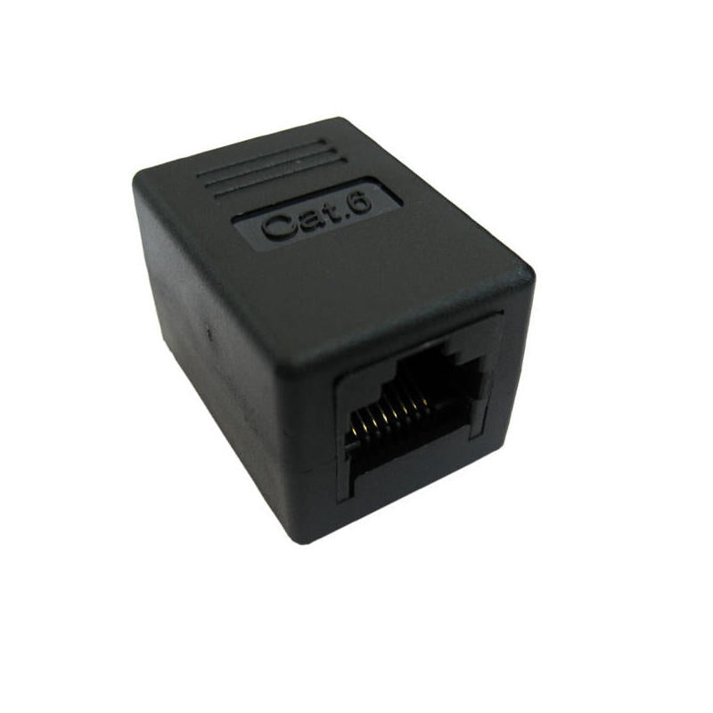 Rj-45 Modular Coupler, Cat.6,  Unshielded, Black