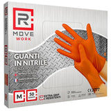 Rmove Guanti Nitrile Arancione Lavoro Sp Fg 8.0g 1cnf/50pz Tg M