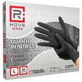 Rmove Guanti Nitrile Nero Lavoro Sp Fg 8.0g 1cnf/50pz Tg L