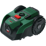 Robot Cortacésped A Batería Visimow18v-200 De Bosch (Para Superficies De Hasta 200 M², Anchura De Corte: 18 Cm, Altura De Corte 20-60 Mm, Con Cuchillas De Repuesto, Incl. Batería Y Cargador) 06008e1102