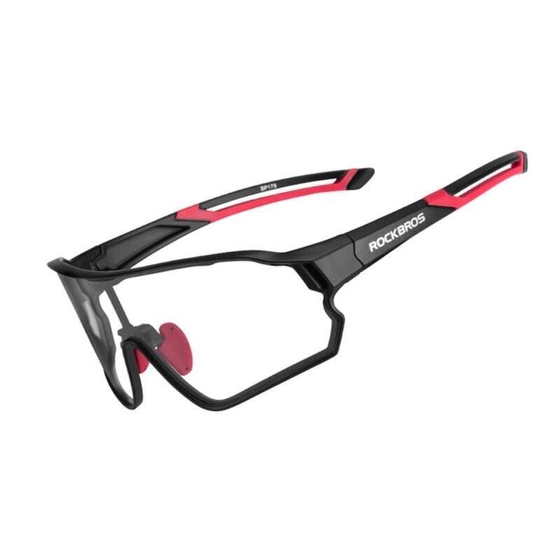 Rockbros 10135 Uv400 Photochromic Cycling Glasses, Black And Red