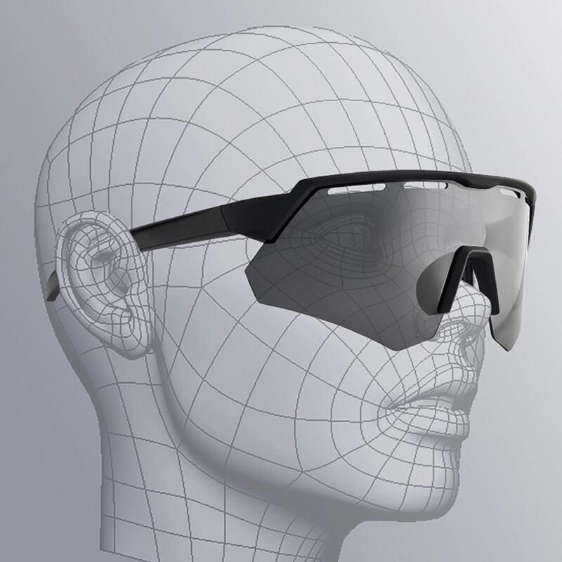 Rockbros 189114 Polarised Cycling Glasses With Uv Protection And Prescription Insert, Grey