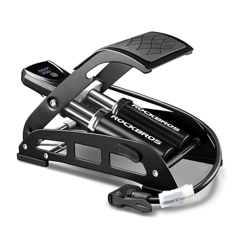 Rockbros 42430001001 Bomba De Pie Negra Con Pantalla