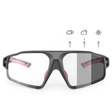 Rockbros Sp216bk Uv400 Photochromic Cycling Glasses, Black And Red