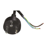 Roline Power Cable Open End. K-It Plug. Black. 10m