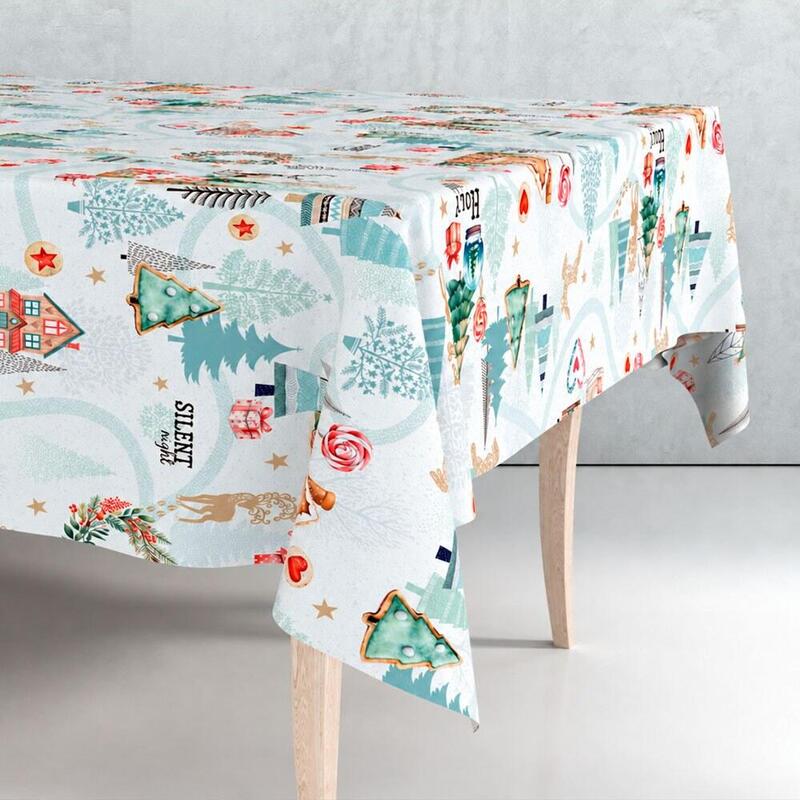 Rollo De Hule Mantel Con Diseño Navideño, 1,40 X 25 M